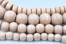 Summer Beach Wood 6mm 8mm 10mm 8x4mm Light Beige Wood Rondelle Beads -16 inch st