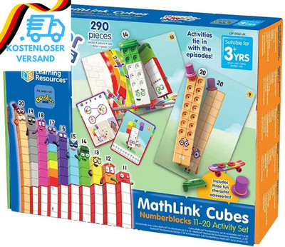 Learning Resources Mathlink  Cubes Numberblocks 11-20 Activity Set