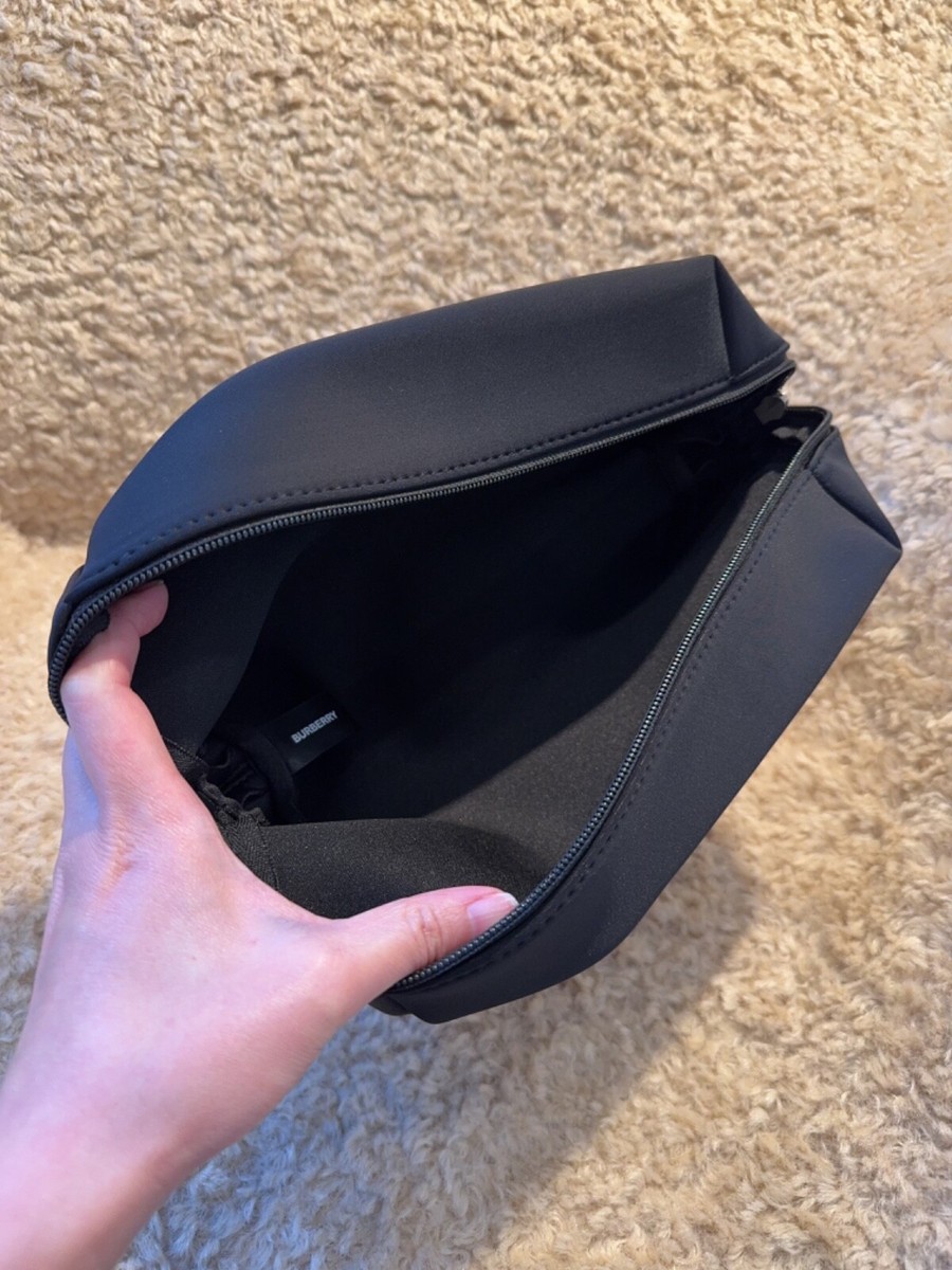 Burberry Logo Clutch Toiletry Bag Cosmetic Pouch Travel Case