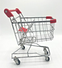 Heavy Duty Metal 12" Shopping Cart, Toy Doll Kitchen Miniature, Vintage Display