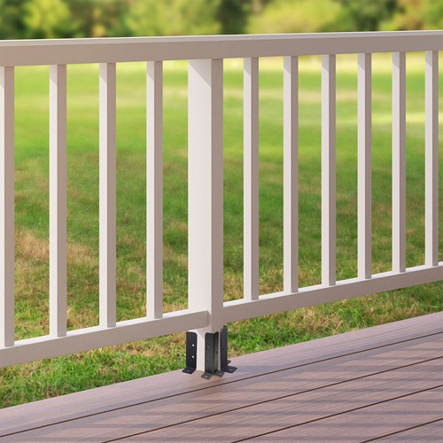4 Pcs Post Base Support Fence Brackets For Garden Deck Repair Anchor Woodens New - Picture 8 of 12