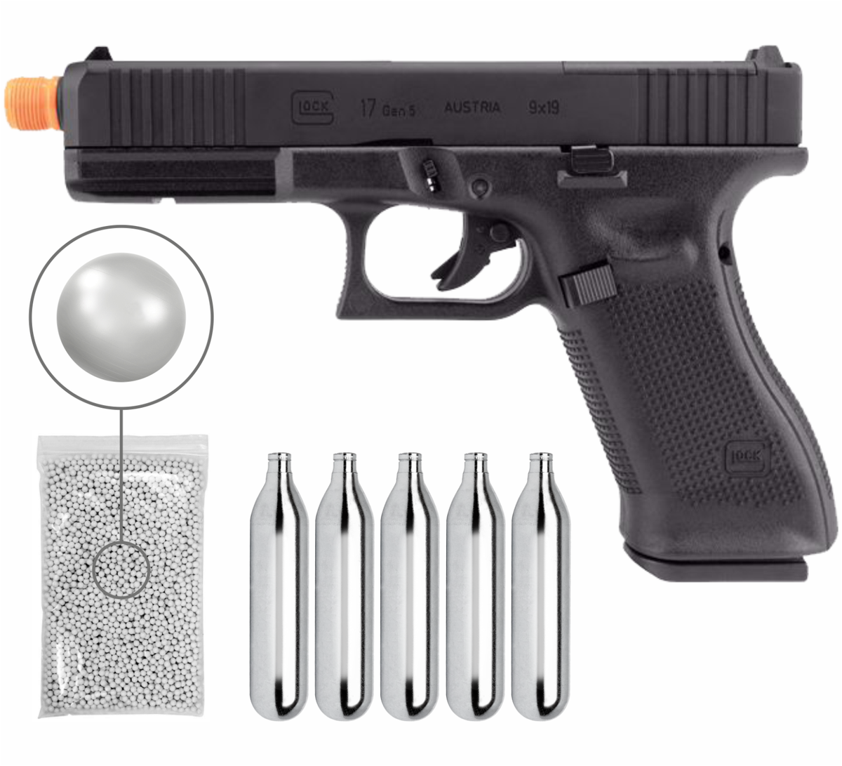 Umarex Glock 17 Gen 5 CO2 MOS Black Blowback Airsoft Pistol w/CO2