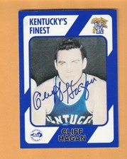 Cliff Hagan Kentucky Wildcats AUTO Signed 1989 Card #6 1951 NCAA Champs 9S