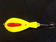 CUCCHIAIO BUNKER TJ, CUCCHIAIO BASSO A RIGHE, CUCCHIAIO PESCE AZZURRO, CUCCHIAIO TROLLING - GIALLO FLO