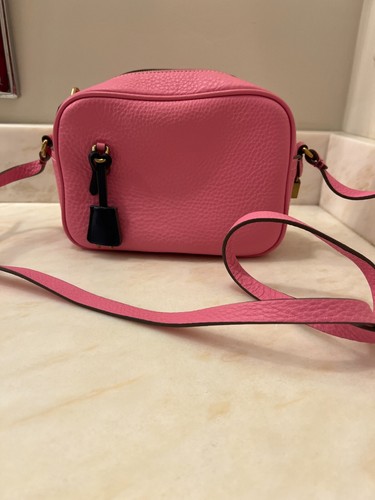 J CREW SIGNET BAG IN ITALIAN LEATHER PINK FUCHSIA BLOOM CROSSBODY PURSE