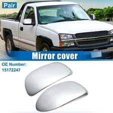 Chrome Plated Mirror Covers Cap Overlay for Chevrolet Silverado for GMC Sierra 