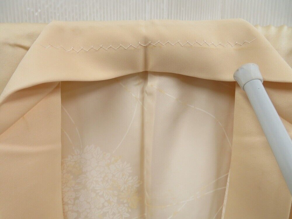 4603T03z540 Vintage Japanese Kimono Silk HAORI Flowers Light 4603T03z540 Vintage Japanese Kimono Silk HAORI Flowers Light