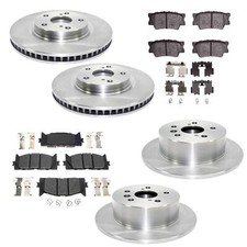Front & Rear Disc Rotors Brake Pads Set 8 PC for Toyota Camry Avalon Lexus ES350