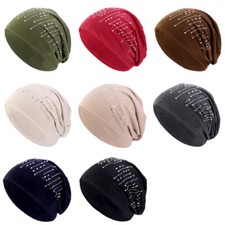 Muslim Women Hijab Hair Loss Chemo Cap Wrap Slouch Bonnet Baggy Hat Head Islamic