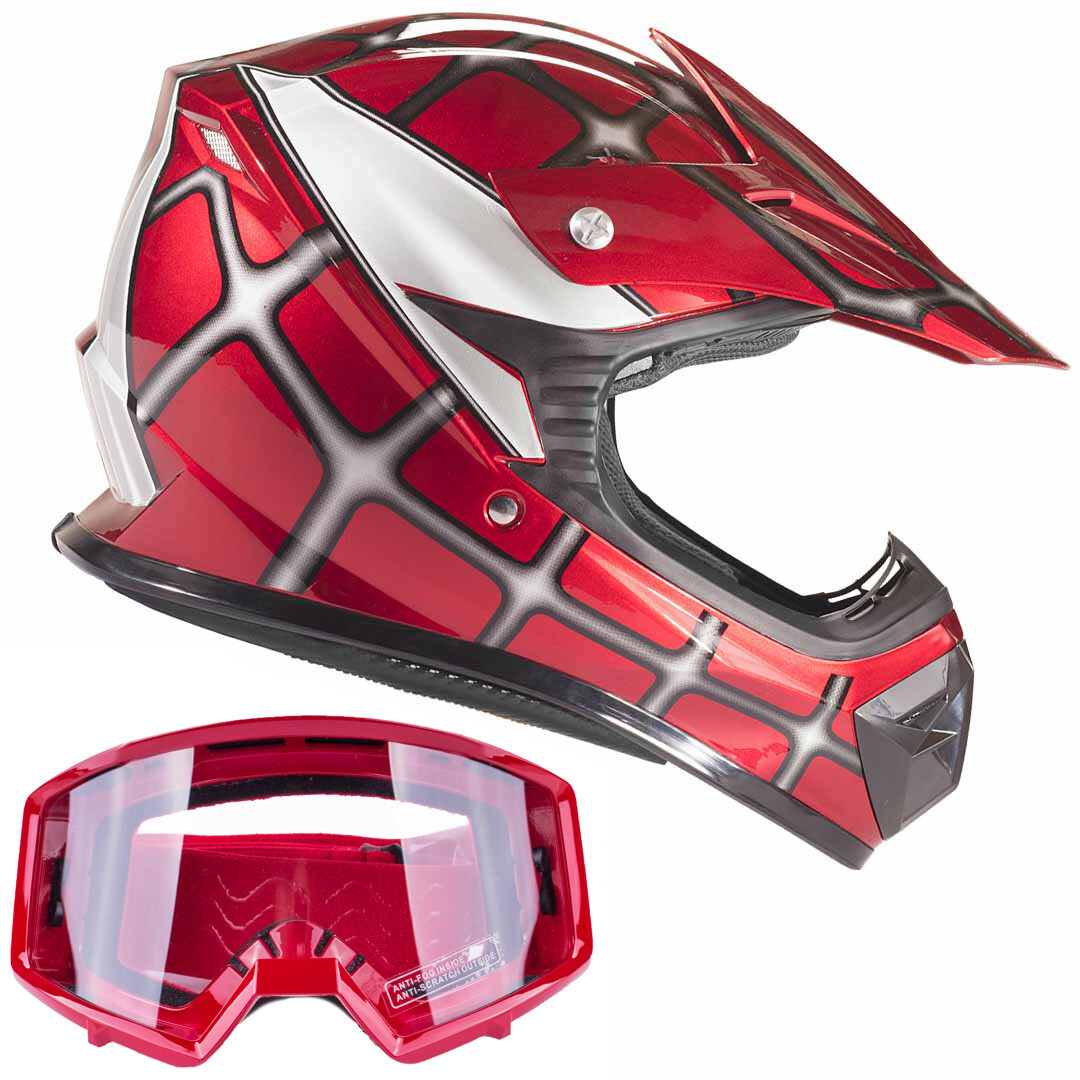 HJC オフロードヘルメット ゴーグルセット YOUTH:L レッド　ジュニアL OFF ROAD HELMET - HJC Helmets Japan