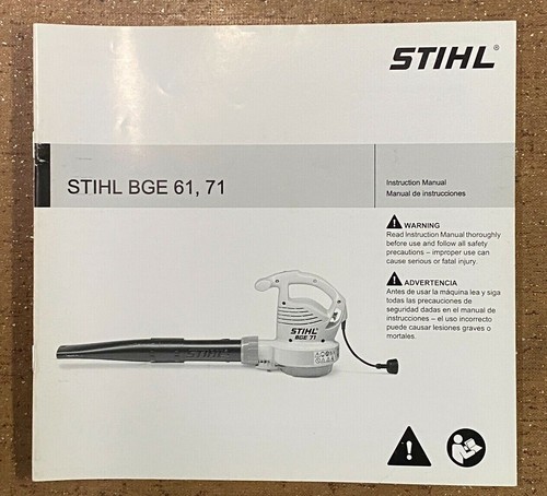 STIHL BGE 61,71 User Manual | eBay