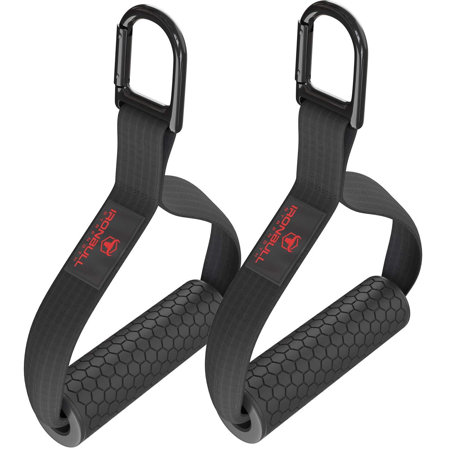 Iron Bull Strength Resistance Band Handles for Exercise Bands and Cable Machines
