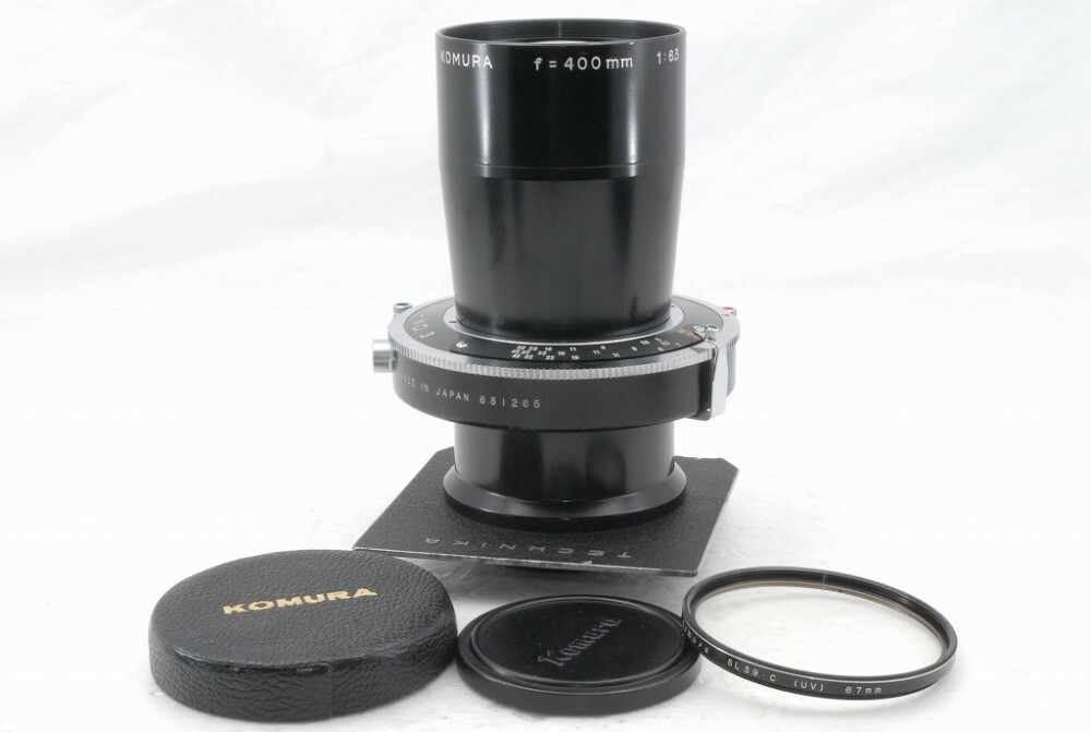 Exc Sankyo Sohki Komura 400mm f/6.3 f 6.3 Lens w/Copal No,3 Exc Sankyo Sohki Komura 400mm f/6.3 f 6.3 Lens w/Copal No,3