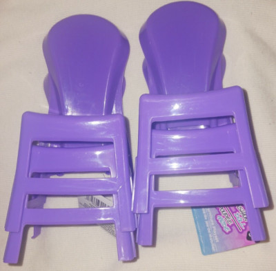 new Barbie Doll Dollhouse Kitchen Dining Chairs Furniture  4 Piece Set purple