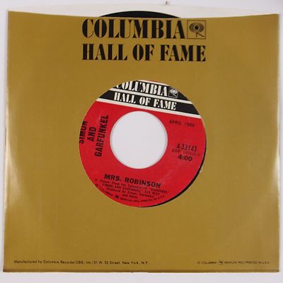 SIMON & GARFUNKEL: Mrs. Robinson / Bookends COLUMBIA Hall of Fame NEAR MINT 