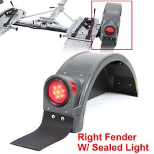 Right Fender Plastic Gray W Sealed Light For Demco Kar Kaddy Tow Dolly Trailer Right Fender Plastic Gray W Sealed Light For Demco Kar Kaddy Tow Dolly Trailer
