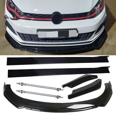 For VW GOLF MK7 MK7.5  Front Bumper Lip Spoiler Splitter Side Skirt Rear Lip
