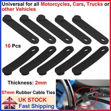 Universal for motorcycles, cars, or other vehicles, 10Pcs 57mm Rubber Cable Ties