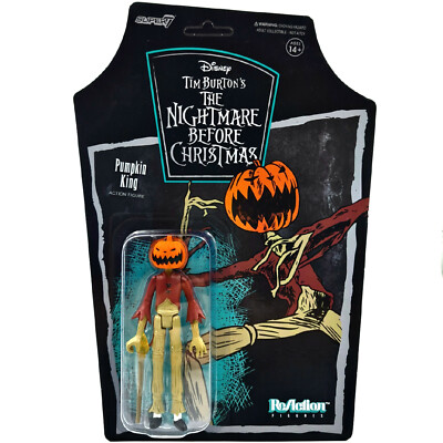PUMPKIN KING FIGURE NIGHTMARE BEFORE CHRISTMAS REACTION SUPER7 DISNEY TIM BURTON