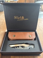 Farfalli Cavatappi Prestige Style NEW Wine Corkscrew + Sheath Made Italy 🔥 Deal