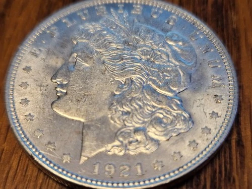 1921-D CH/GEM BU++ MORGAN LUSTER W/VID BARELY ABOVE $80 MELT PRICE W/FREE SHIP!