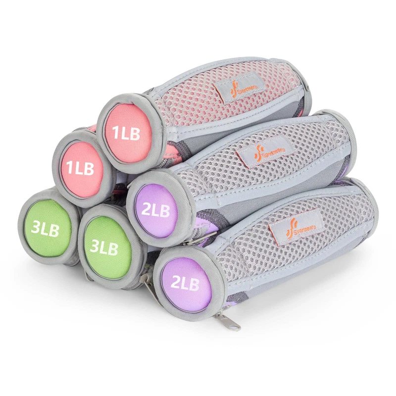 Sportneer Hand Weights For Women Walking Weights Set 6Pcs 1Lb 2Lb 3Lb Each Soft
