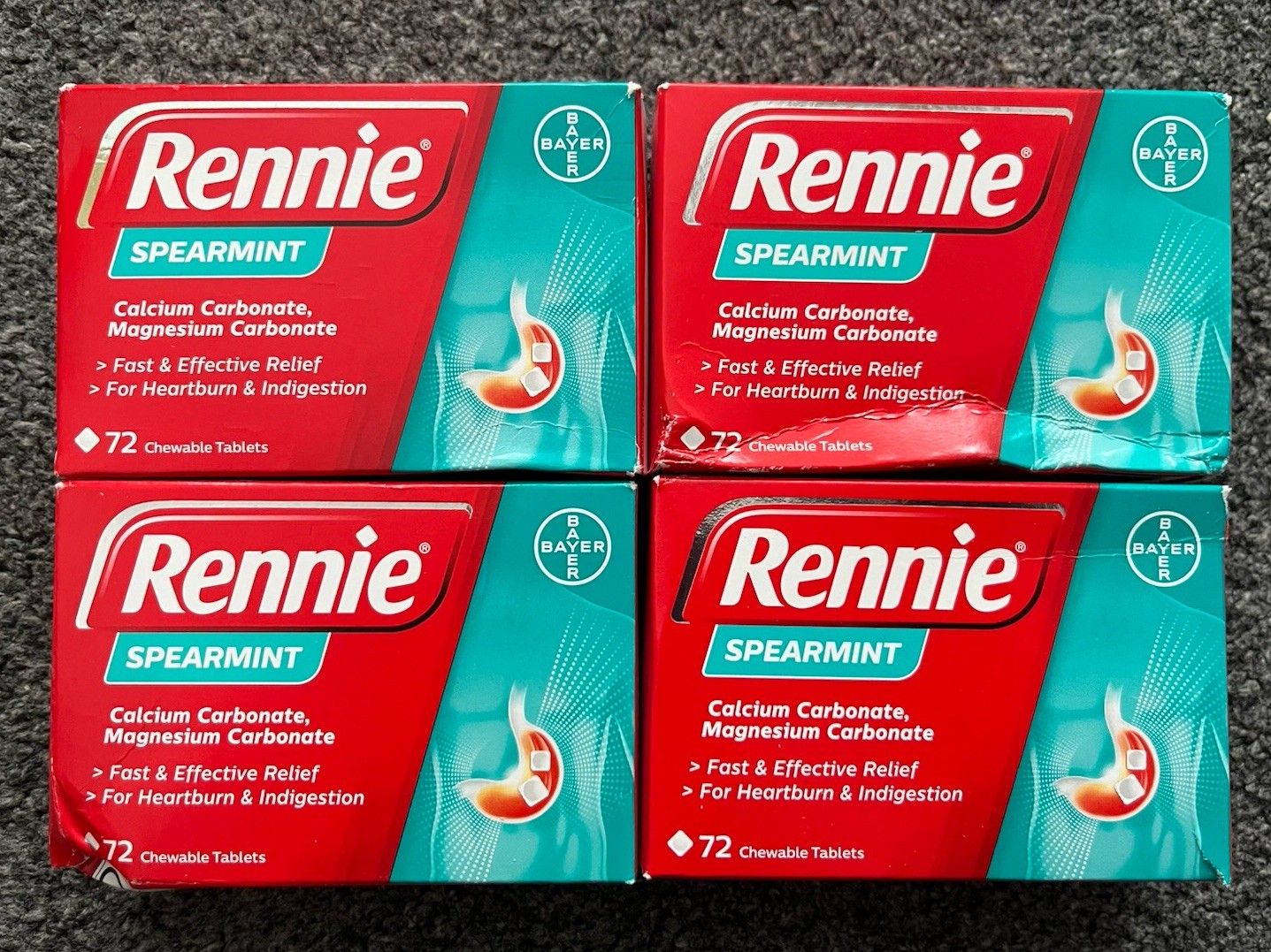 4x 96 Rennie Spearmint for Indigestion & Heartburn Relief Acid Reflux 288 - Image 4