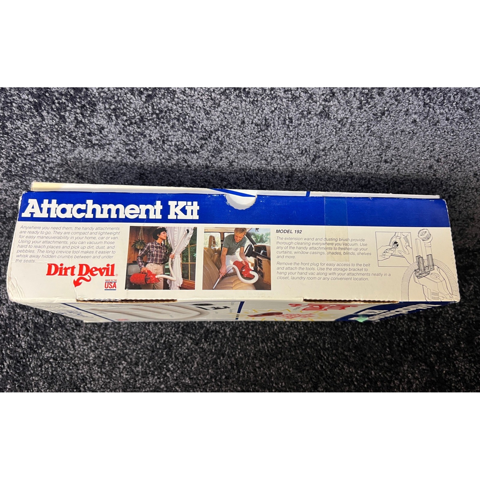 Vintage New Open Box Dirt Devil Model 192 Vacuum Kit - Fits All Royal Hand Vacs