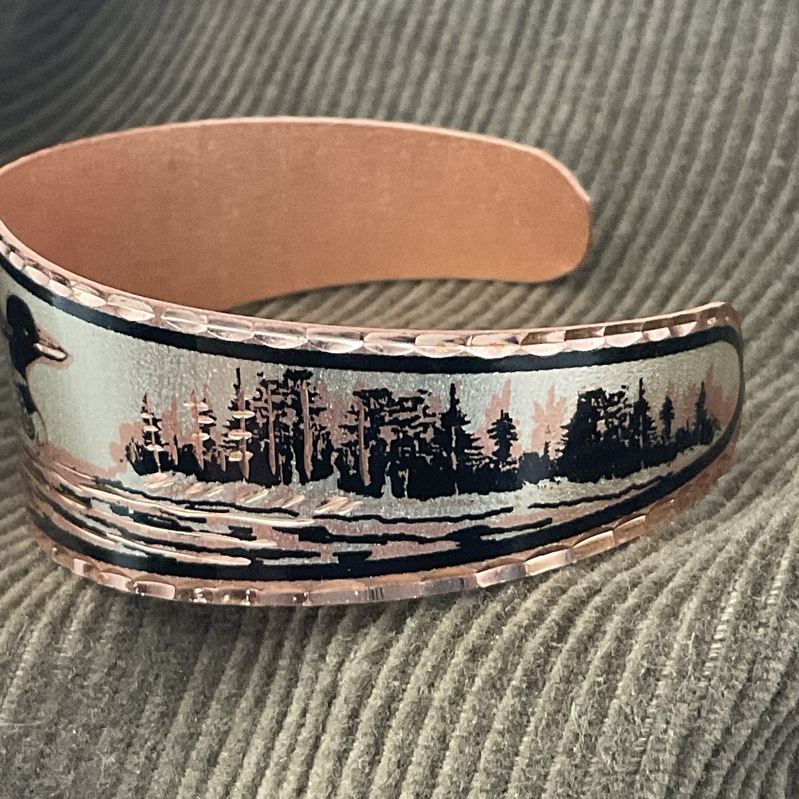 Copper Reflections Handmade Copper Loon Cuff Brac… - image 3