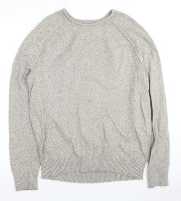 GAP Herren Beige Rundhals Nylon Pullover Pulli Größe L Langarm
