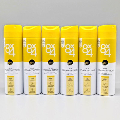 8x4 Deospray N16 Splashy Citrus 6x 150ml Anti Transpirant Deo Set Neu