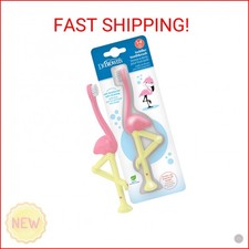 Dr. Brown's Baby and Toddler Toothbrush, Flamingo 1-Pack, 1-4 Years