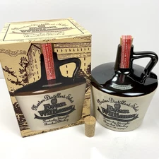 Evan Williams Kentucky Straight Bourbon Whiskey Stone Wear Display Decor Jug