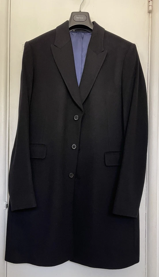 Abrigo PAUL SMITH Negro Slim Fit Mezcla Lana y Cachemira Talla: 42 Foto 2 de 4