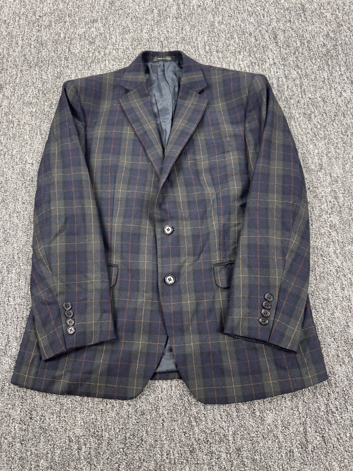 Ralph Lauren Blazer Men 40S Tartan Plaid Wool Blackwatch Sports Coat Jacket Vtg