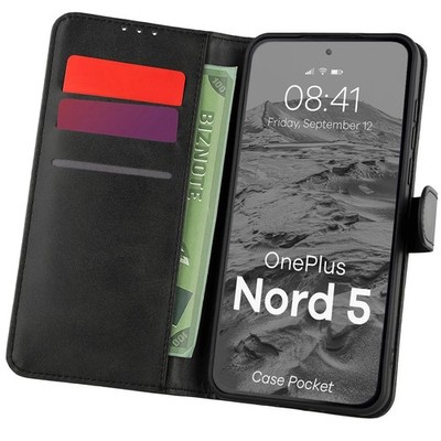 Handyhülle mit Klappe für OnePlus Nord 5 Bizon Case Cover Schutz Hülle Schwarz