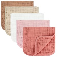 100 Cotton Muslin Baby Burp Cloths 10x20 Soft Absorbent Baby Essentials Set