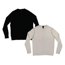 Magaschoni Men's Sweater Crew Neck Long Sleeve Pullover Outerwear Large New