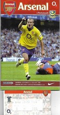 ARSENAL v PORTSMOUTH 13 SEPT 2003 ARSENAL TICKET. ARSENAL CHAMPIONS.FREE POST