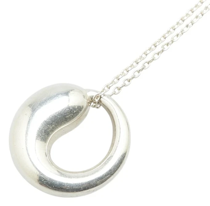 Collana lunga cerchio eterno Tiffany & Co. 32" argento 925 Peretti Auth #9221