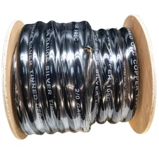 2/0 AWG Tinned Copper Wire Black 50ft spool Heavy Duty Battery Cable Marine