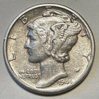 1944-D Mercury 90% Silver Dime Very Nice Cond No Reserve