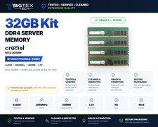 32GB Kit 4x8GB Micron DDR4 2666MHz PC4-21300 Desktop RAM MTA8ATF1G64AZ-2G6E1