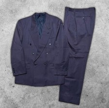 Vintage Double Breasted Wool Suit Setup 80s 90s Japan