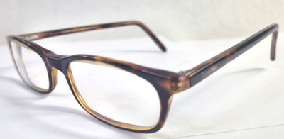 Vintage Calvin Klein Eyeglasses Italy 739 054 48-16-140 Tortoise Brown