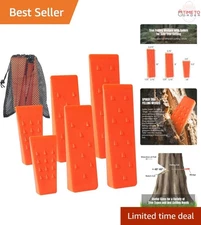 Tree Felling Wedges Spike Set 3 Sizes with 6 Dogs Safe Tree Cutting Tools