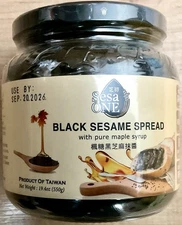 Black Sesame Spread With Pure Maple Syrup By SesaOne 19.4 Oz (550g) 芝初楓糖黑芝麻抹醬