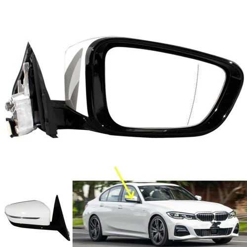 For BMW G20 G28 Right Passenger Side Door Mirror White  W/O Blind Spot