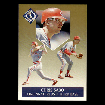 Chris Sabo #9 1991 Fleer Ultra Team Cincinnati Reds Baseball Card MLB NM