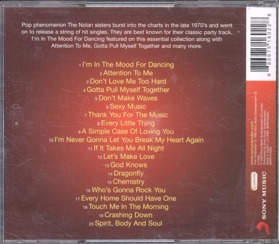 Nolans Best Of CD Europe Camden 2009 88697516022 - Bild 2 von 3